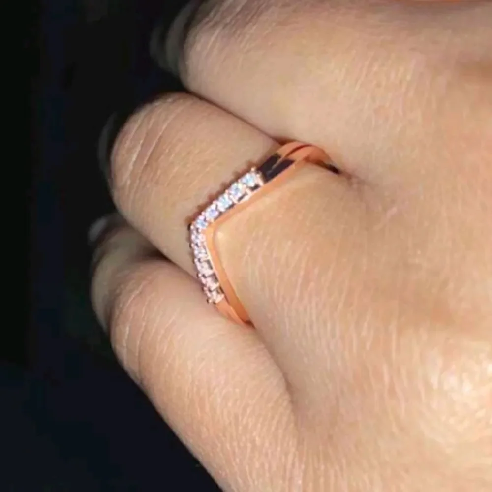925 Rose gold 925 sterling silver minimalist ring